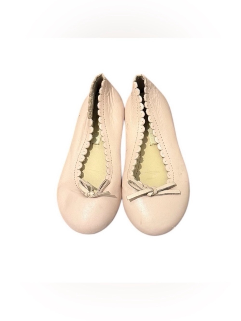 H&M Scalloped Ballet Leather Flats